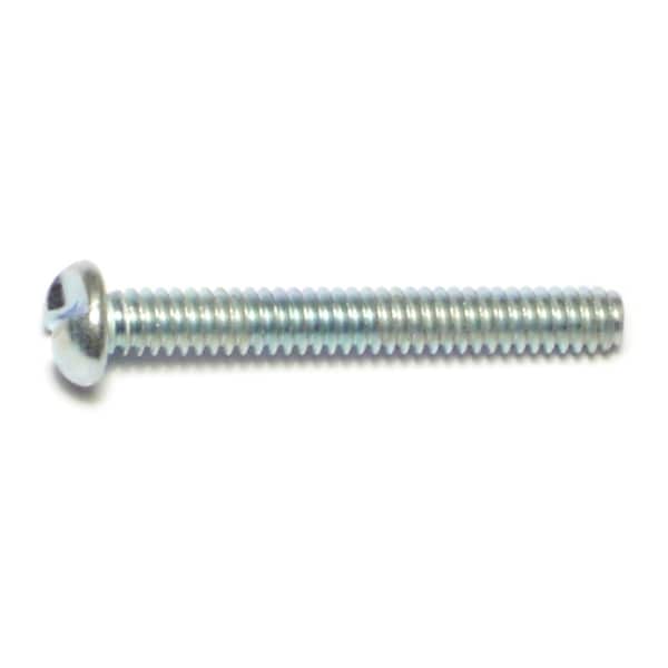 Midwest Fastener #10-24 x 1-1/2 in Slotted Round Machine Screw, Zinc Plated Steel, 15 PK 70952 - main